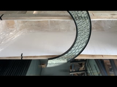 Kaca timah dekoratif berbentuk bulan sabit semua kaca perhiasan bening dengan seng digunakan untuk pintu