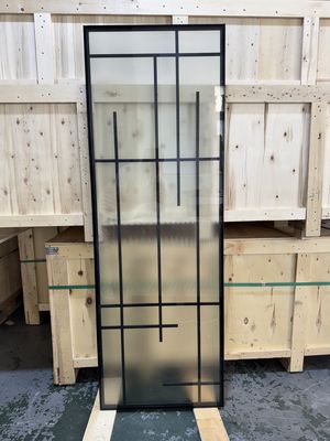 Canada'S Best-Selling 22*64 Wrought Iron Door Inserts glass of 12*12 Steel Bar for Fiber glass doors